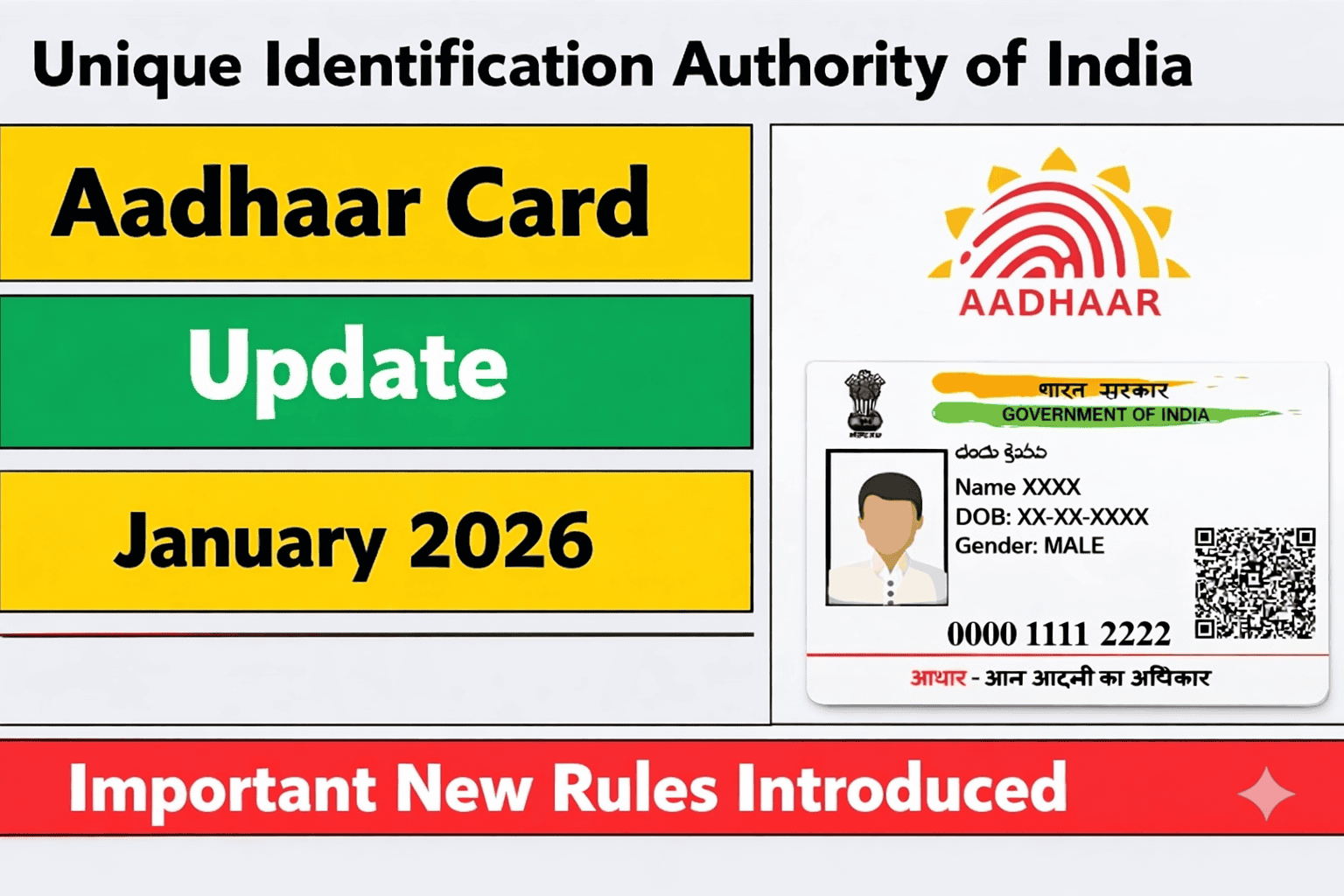 Aadhaar Card Update January 2026